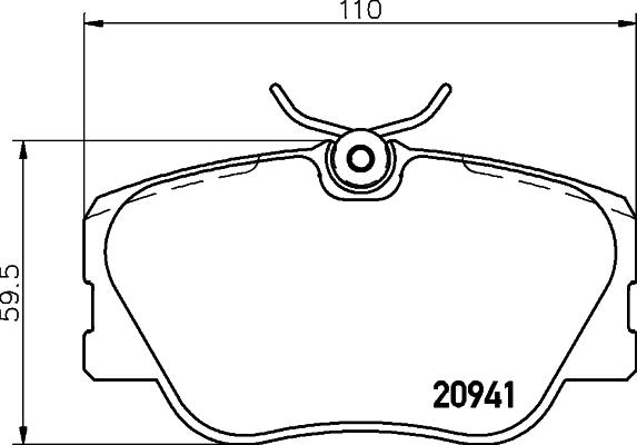 HELLA PAGID 8DB 355 017-601 - Əyləc altlığı dəsti, əyləc diski furqanavto.az