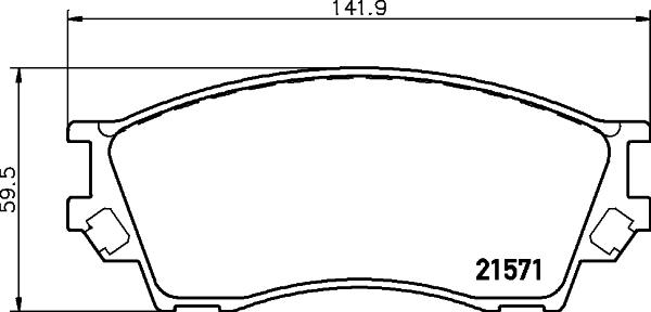 HELLA PAGID 8DB 355 017-091 - Əyləc altlığı dəsti, əyləc diski furqanavto.az