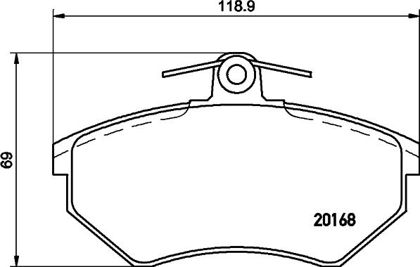 HELLA PAGID 8DB 355 017-891 - Əyləc altlığı dəsti, əyləc diski furqanavto.az