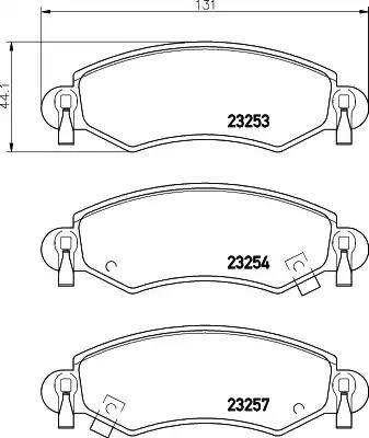 HELLA PAGID 8DB 355 017-251 - Əyləc altlığı dəsti, əyləc diski furqanavto.az