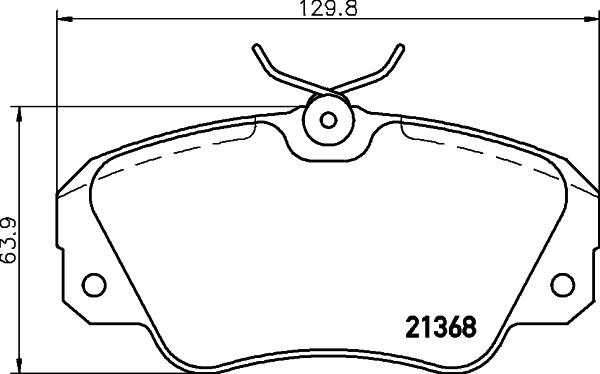 HELLA PAGID 8DB 355 017-771 - Əyləc altlığı dəsti, əyləc diski furqanavto.az