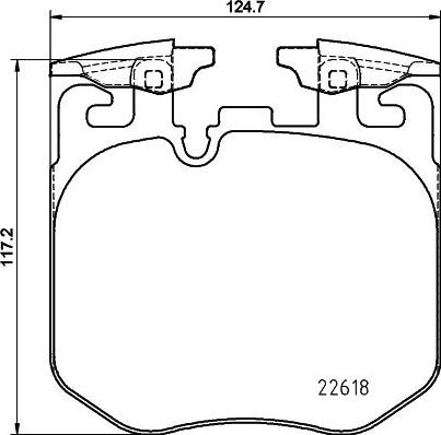 HELLA PAGID 8DB 355 039-461 - Əyləc altlığı dəsti, əyləc diski furqanavto.az