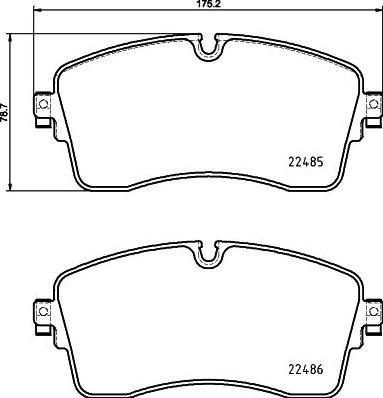 HELLA PAGID 8DB 355 039-321 - Əyləc altlığı dəsti, əyləc diski furqanavto.az