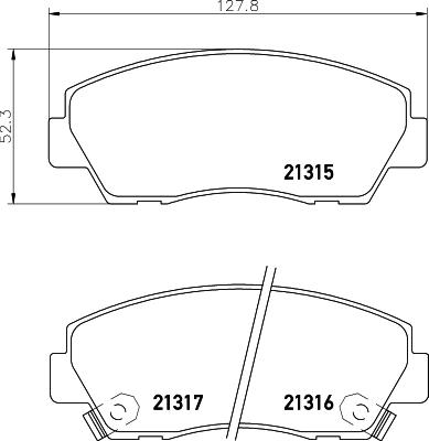 HELLA PAGID 8DB 355 036-981 - Əyləc altlığı dəsti, əyləc diski furqanavto.az