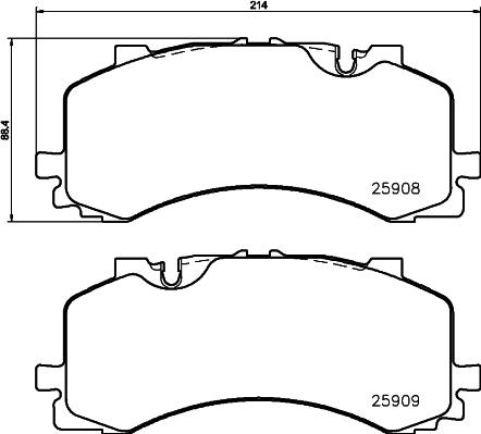 HELLA PAGID 8DB 355 036-471 - Əyləc altlığı dəsti, əyləc diski furqanavto.az