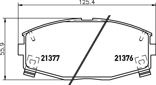 HELLA PAGID 8DB 355 036-771 - Əyləc altlığı dəsti, əyləc diski furqanavto.az