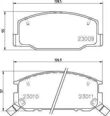 HELLA PAGID 8DB 355 009-831 - Əyləc altlığı dəsti, əyləc diski furqanavto.az