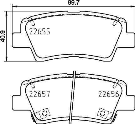 HELLA PAGID 8DB 355 031-681 - Əyləc altlığı dəsti, əyləc diski furqanavto.az