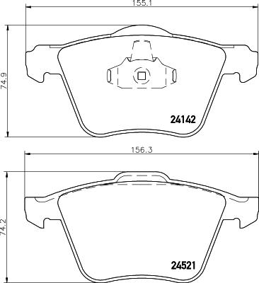 HELLA PAGID 8DB 355 031-081 - Əyləc altlığı dəsti, əyləc diski furqanavto.az