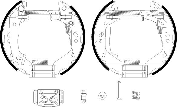 HELLA PAGID 8DB 355 038-161 - Əyləc Başlığı Dəsti furqanavto.az