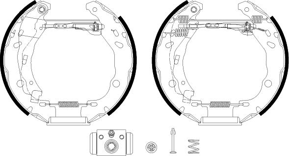 HELLA PAGID 8DB 355 038-121 - Əyləc Başlığı Dəsti furqanavto.az