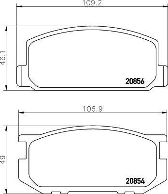 HELLA PAGID 8DB 355 032-401 - Əyləc altlığı dəsti, əyləc diski furqanavto.az