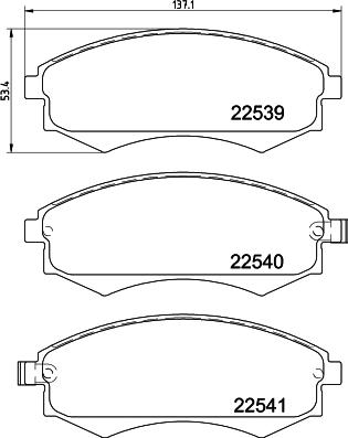 HELLA PAGID 8DB 355 032-081 - Əyləc altlığı dəsti, əyləc diski furqanavto.az