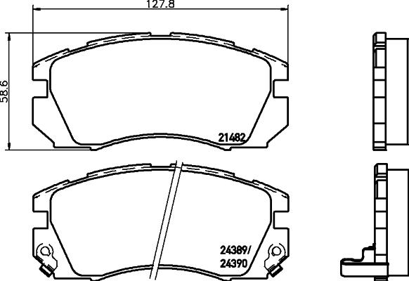 HELLA PAGID 8DB 355 037-271 - Əyləc altlığı dəsti, əyləc diski furqanavto.az