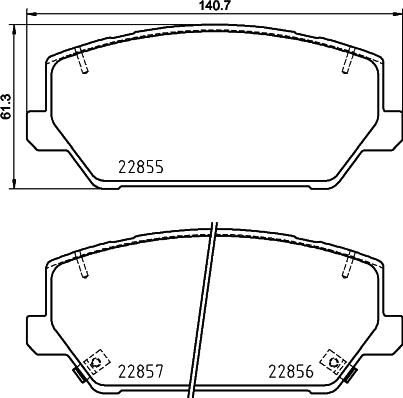 HELLA PAGID 8DB 355 037-701 - Əyləc altlığı dəsti, əyləc diski furqanavto.az