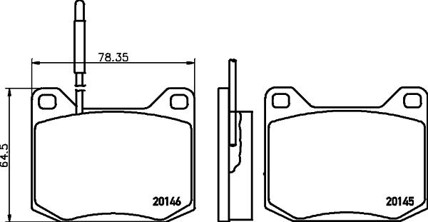 HELLA PAGID 8DB 355 029-281 - Əyləc altlığı dəsti, əyləc diski furqanavto.az