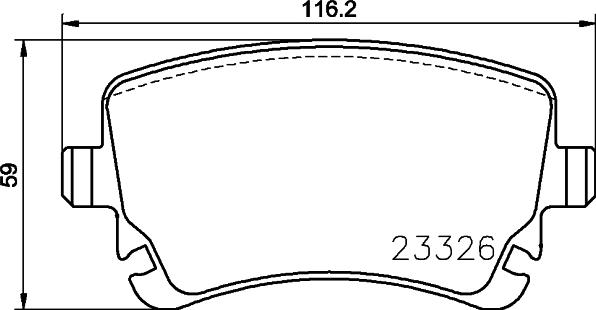 HELLA PAGID 8DB 355 024-961 - Əyləc altlığı dəsti, əyləc diski furqanavto.az