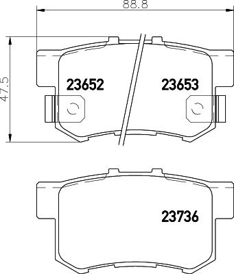 HELLA PAGID 8DB 355 024-111 - Əyləc altlığı dəsti, əyləc diski furqanavto.az