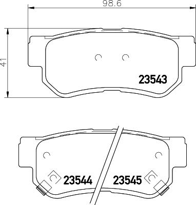 HELLA PAGID 8DB 355 024-171 - Əyləc altlığı dəsti, əyləc diski furqanavto.az