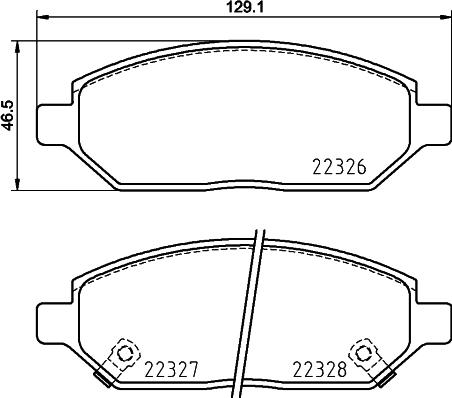 HELLA PAGID 8DB 355 025-451 - Əyləc altlığı dəsti, əyləc diski furqanavto.az