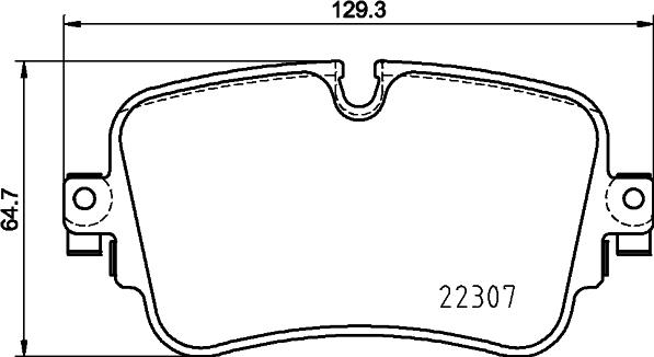 HELLA PAGID 8DB 355 025-681 - Əyləc altlığı dəsti, əyləc diski furqanavto.az