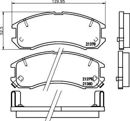 HELLA PAGID 8DB 355 005-821 - Əyləc altlığı dəsti, əyləc diski furqanavto.az