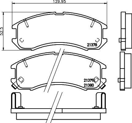 HELLA PAGID 8DB 355 026-981 - Əyləc altlığı dəsti, əyləc diski furqanavto.az