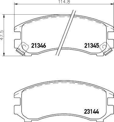 HELLA PAGID 8DB 355 005-681 - Əyləc altlığı dəsti, əyləc diski furqanavto.az