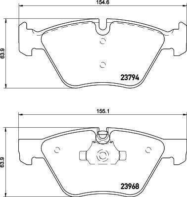 HELLA PAGID 8DB 355 026-061 - Əyləc altlığı dəsti, əyləc diski furqanavto.az