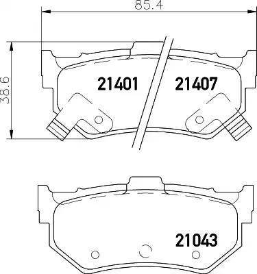 HELLA PAGID 8DB 355 006-281 - Əyləc altlığı dəsti, əyləc diski furqanavto.az