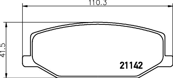 HELLA PAGID 8DB 355 026-871 - Əyləc altlığı dəsti, əyləc diski furqanavto.az