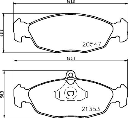 HELLA PAGID 8DB 355 026-771 - Əyləc altlığı dəsti, əyləc diski furqanavto.az