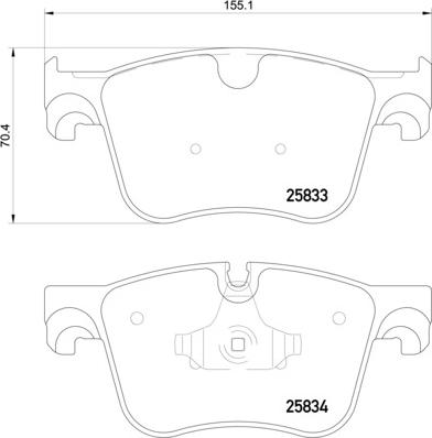 HELLA PAGID 8DB 355 020-981 - Əyləc altlığı dəsti, əyləc diski furqanavto.az