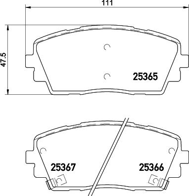 HELLA PAGID 8DB 355 020-611 - Əyləc altlığı dəsti, əyləc diski furqanavto.az