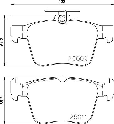 HELLA PAGID 8DB 355 020-261 - Əyləc altlığı dəsti, əyləc diski furqanavto.az