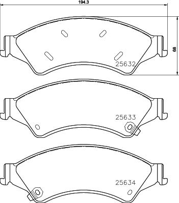 HELLA PAGID 8DB 355 020-781 - Əyləc altlığı dəsti, əyləc diski furqanavto.az