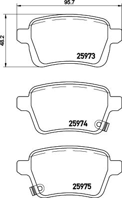 HELLA PAGID 8DB 355 021-441 - Əyləc altlığı dəsti, əyləc diski furqanavto.az