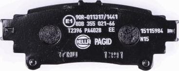 HELLA PAGID 8DB 355 021-661 - Əyləc altlığı dəsti, əyləc diski furqanavto.az