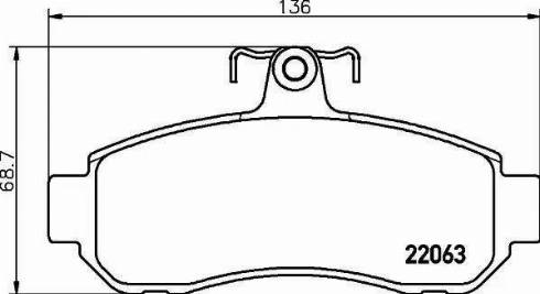 HELLA PAGID 8DB 355 021-071 - Əyləc altlığı dəsti, əyləc diski furqanavto.az