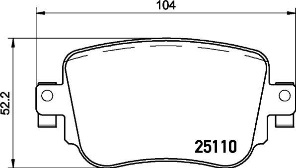 HELLA PAGID 8DB 355 021-291 - Əyləc altlığı dəsti, əyləc diski furqanavto.az