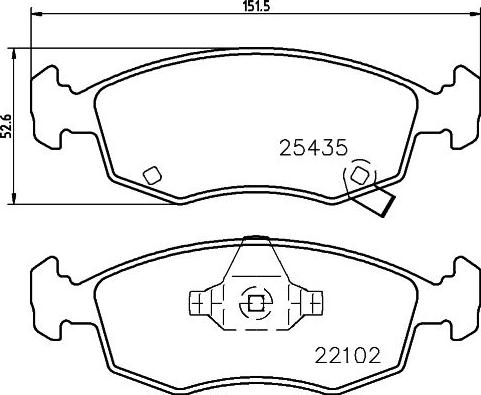 HELLA PAGID 8DB 355 021-751 - Əyləc altlığı dəsti, əyləc diski furqanavto.az