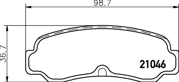 HELLA PAGID 8DB 355 028-961 - Əyləc altlığı dəsti, əyləc diski furqanavto.az