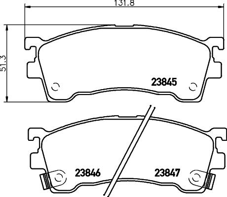 HELLA PAGID 8DB 355 023-921 - Əyləc altlığı dəsti, əyləc diski furqanavto.az