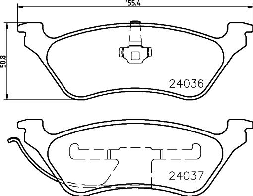 HELLA PAGID 8DB 355 023-111 - Əyləc altlığı dəsti, əyləc diski furqanavto.az