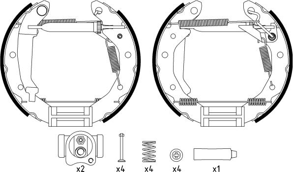 HELLA PAGID 8DB 355 022-661 - Əyləc Başlığı Dəsti furqanavto.az