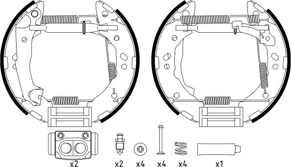 HELLA PAGID 8DB 355 022-631 - Əyləc Başlığı Dəsti furqanavto.az