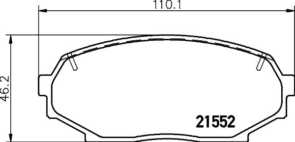 HELLA PAGID 8DB 355 027-051 - Əyləc altlığı dəsti, əyləc diski furqanavto.az