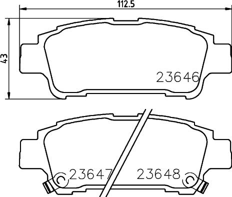 HELLA PAGID 8DB 355 027-781 - Əyləc altlığı dəsti, əyləc diski furqanavto.az