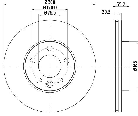 HELLA PAGID 8DD 355 109-651 - Əyləc Diski furqanavto.az