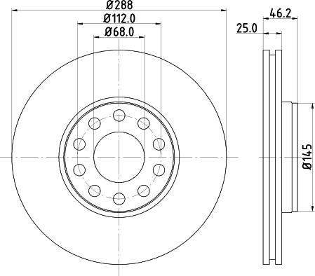 HELLA PAGID 8DD 355 128-011 - Əyləc Diski furqanavto.az